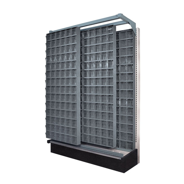 Gondola Tilt Bins Slider System, 48" W x 19" D x 75" H, 336 Drawers