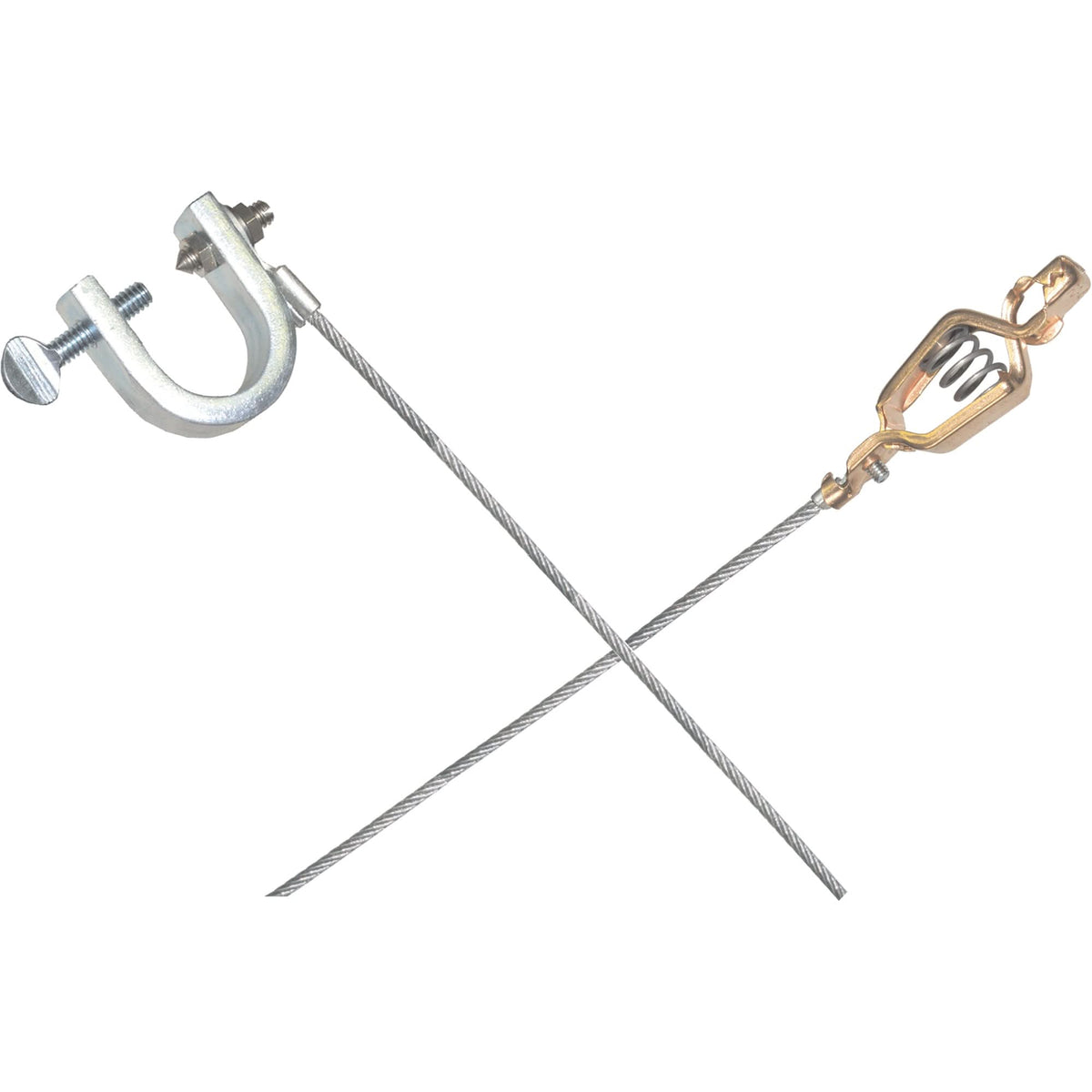Light-Duty Bonding & Grounding Wire Assemblies - Alligator Clip & Small C-Clamps