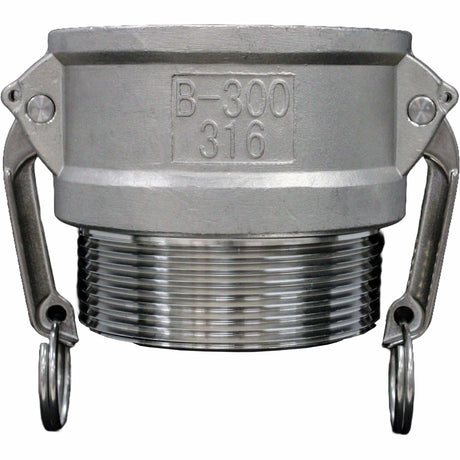 Cam & Groove Coupling, Stainless Steel, Type B, 2-1/2", Male NPT, 150 PSI