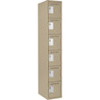 Clean-Line Lockerette, 6 -tier, 15" x 72" x 15", Steel