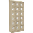 Clean Line™ Lockerette , 6 -tier, Bank of 3, 36" x 18" x 82", Steel, Beige, Rivet (Assembled)