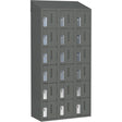 Concorde™ Heavy-Duty Lockers, 6 -tier, Bank of 3, 36" x 18" x 78", Steel, Charcoal, Welded (Assembled)
