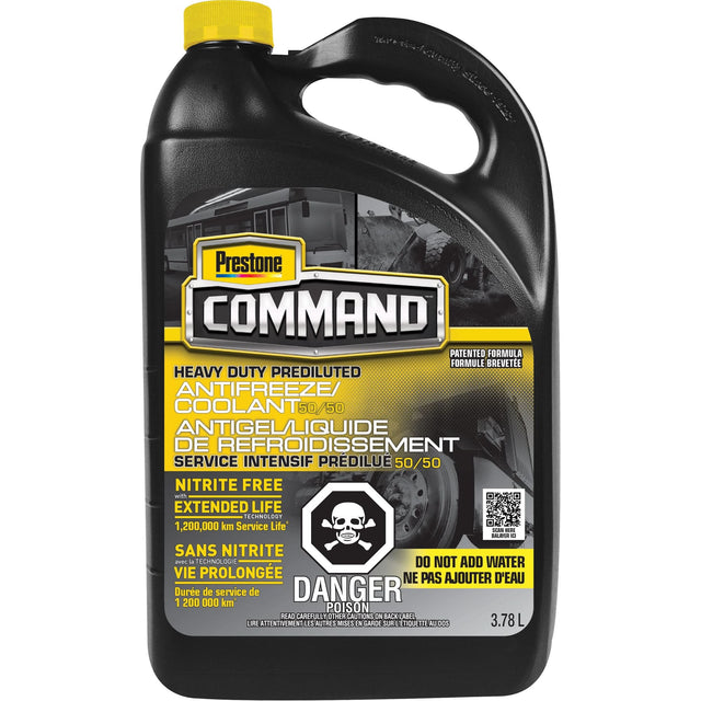 Command® Heavy-Duty Nitrate-Free Extended Life 50/50 Antifreeze/Coolant, 3.78 L, Jug