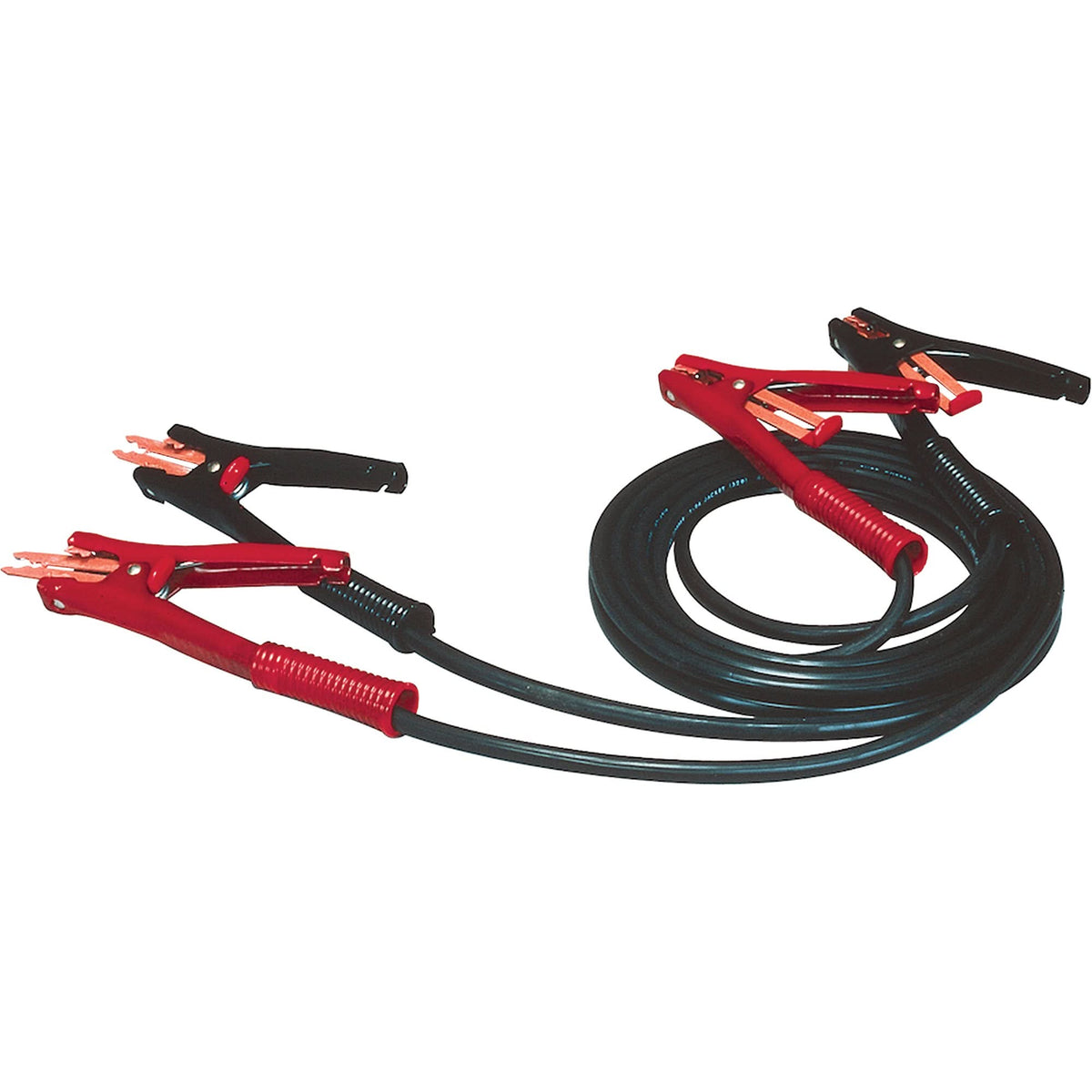 Heavy-Duty Booster Cable with Flexi-Spring Strain, 5 AWG, 500 A, 12' Cable