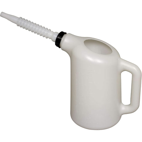 Oil Dispenser with White Spout, Plastic, 6 qt Capacity