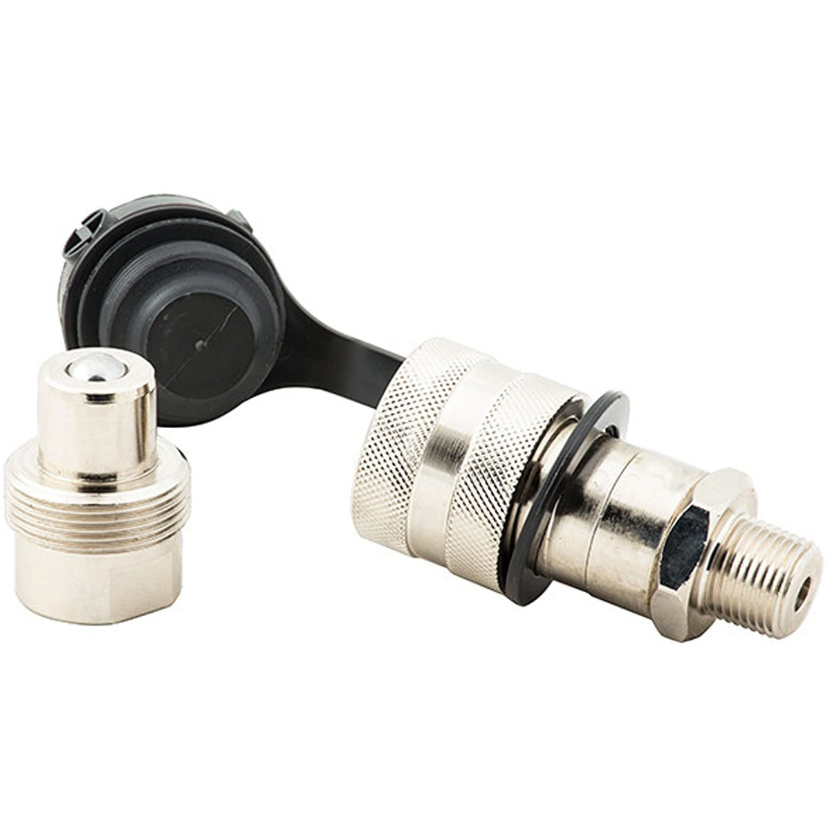 Coupler High Flow Set, Steel, 3/8", Female NPTF/Male NPTF, 10000 PSI