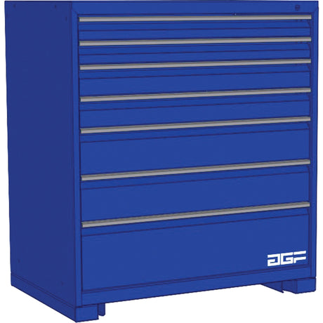 Modular Drawer Cabinet, 7 Drawers, 48" W x 28" D x 40" H, Blue