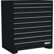 Modular Drawer Cabinet, 9 Drawers, 36" W x 28" D x 40" H, Black