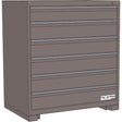 Modular Drawer Cabinet, 6 Drawers, 36" W x 28" D x 40" H, Grey