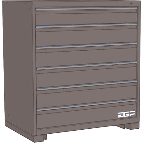 Modular Drawer Cabinet, 6 Drawers, 36" W x 28" D x 40" H, Grey
