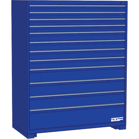 Modular Drawer Cabinet, 12 Drawers, 48" W x 24" D x 60" H, Blue
