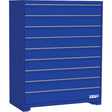 Modular Drawer Cabinet, 9 Drawers, 36" W x 28" D x 60" H, Blue