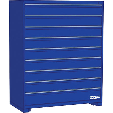 Modular Drawer Cabinet, 9 Drawers, 48" W x 28" D x 60" H, Blue