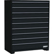 Modular Drawer Cabinet, 9 Drawers, 24" W x 24" D x 60" H, Black