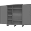 Wardrobe Cabinet with Standard Recessed Doors, Steel, 60" W x 24" D x 78" H, Grey