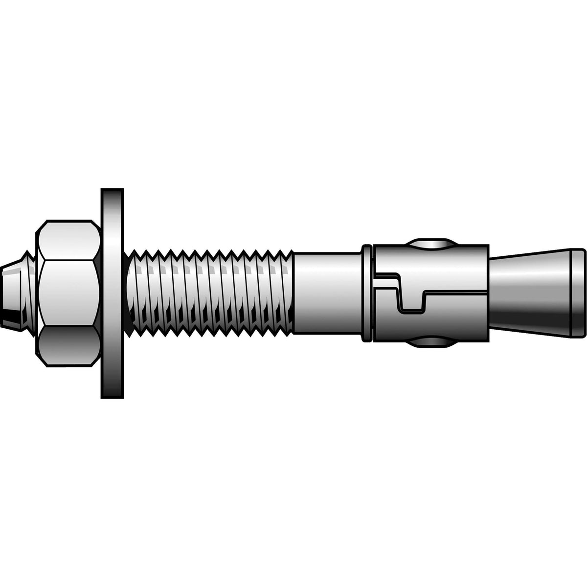 Power-Stud™ Wedge Anchors, Carbon Steel, 1-1/4" x 9"