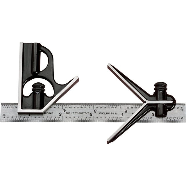 Junior Combination Squares, 6" L, Steel, Plain