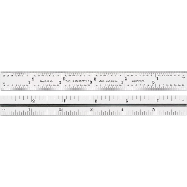 Junior Combination Squares, 6" L, 8/100" Graduations, Steel, Plain