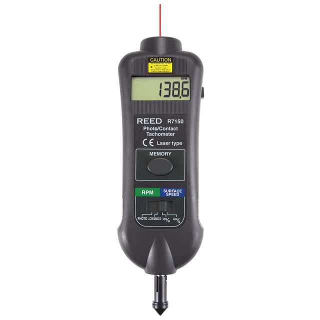 Professional Dual Function Tachometer with ISO Certificate, Contact/Photo (Non Contact)