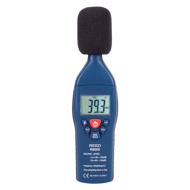 Sound Level Meter with ISO Certificate, 35 - 100 dB/65 - 135 dB Measuring Range