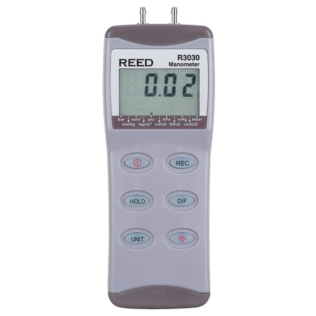 Manometer with ISO Certificate, Digital, 0 - 100 psi/0 - 6.895 bar/0 - 689.5 kPa/0 - 6895 mbar