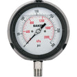 Pressure Gauge, 4-1/2" , 0 - 5000 psi, Bottom Mount, Liquid Filled Analogue
