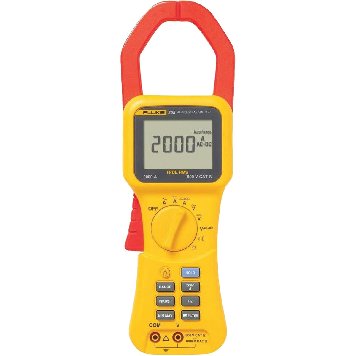 355 True-RMS Clamp Meter, AC/DC Voltage, AC/DC Current