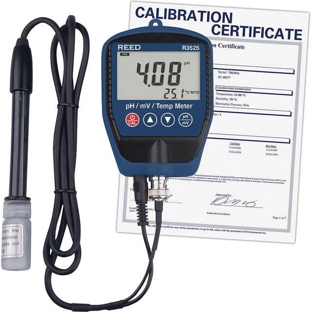 pH/mV Meter with Temperature with ISO Certificate