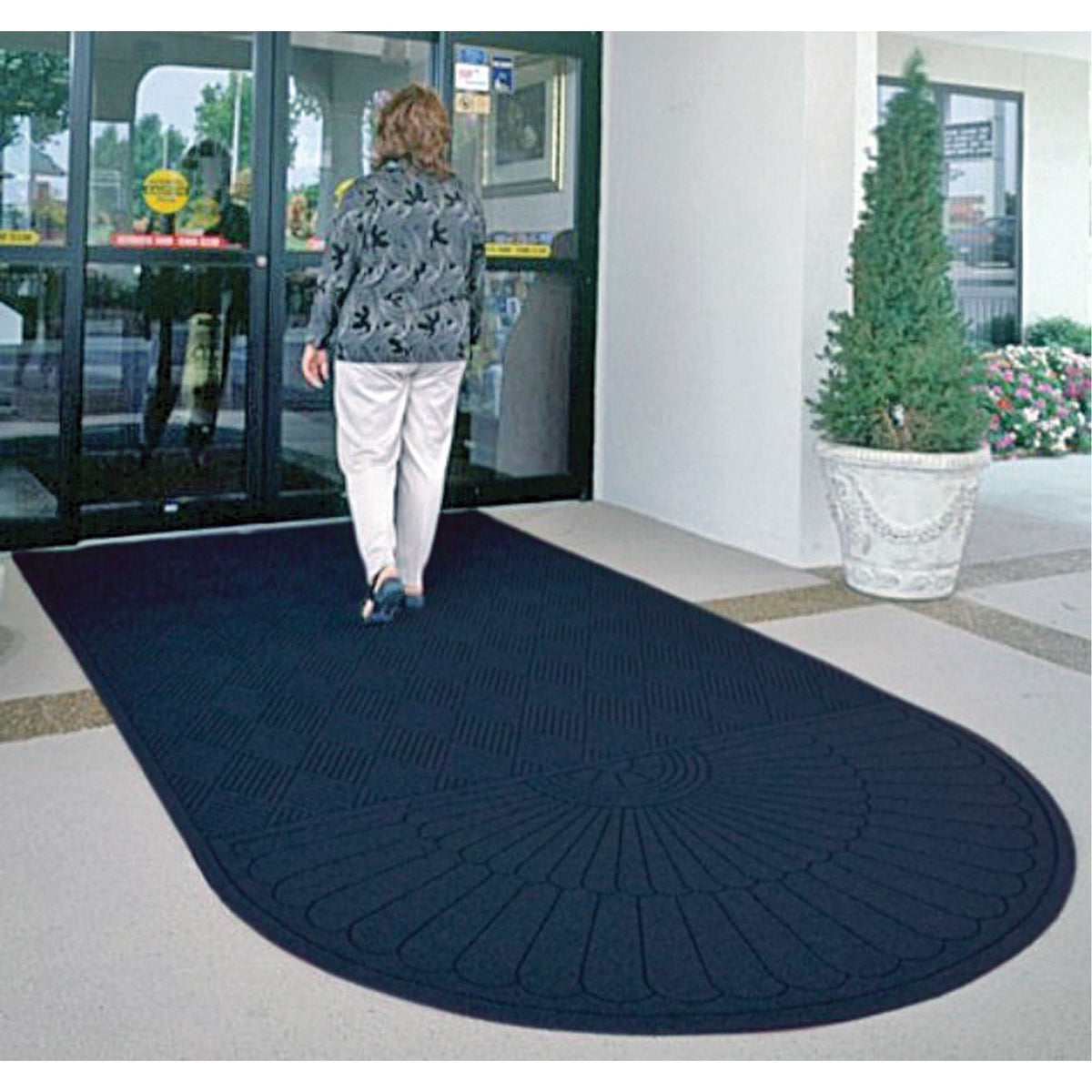 Waterhog® Eco Matting, Wiper/Scraper, 3' x 10' x 3/8", Indigo