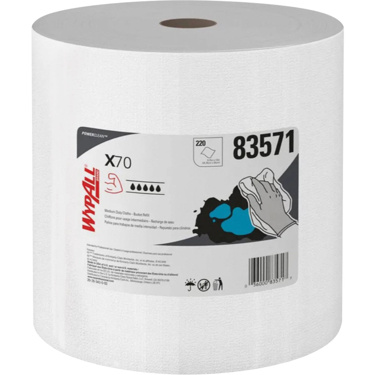 Wipers in a Bucket, Heavy-Duty, 13" L x 10" W