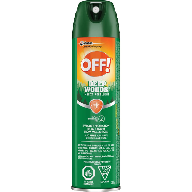 OFF! Deep Woods® Insect Repellent, 25% DEET, Aerosol, 230 g