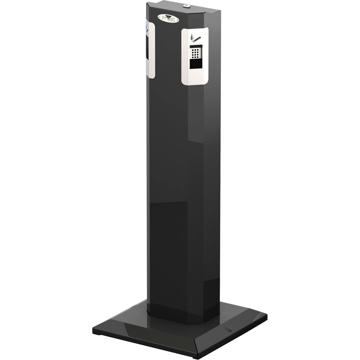 Pedestal Ashtray, Free-Standing, Metal, 1.6 US gal. Capacity, 41-1/2" Height