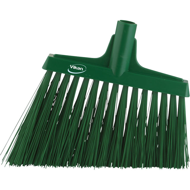 Angle Broom Head, X-Coarse Bristles, 12", Polyester, Green