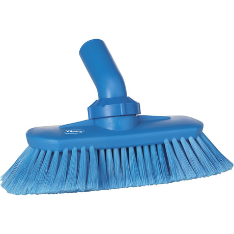 Angle-Adjustable Water-Fed Washing Brush, Soft Bristles, 9-1/4" Long, Blue