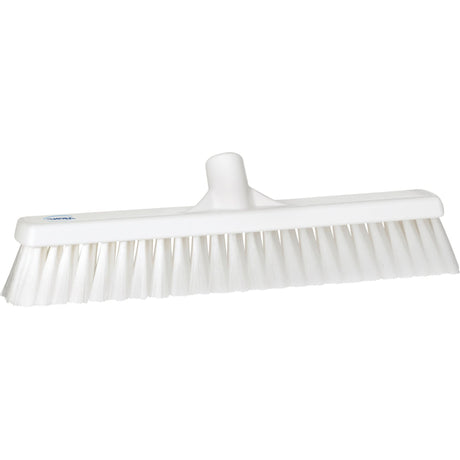 Small Particle Push Broom Head, Fine Bristles, 16-1/2", Polyester, White
