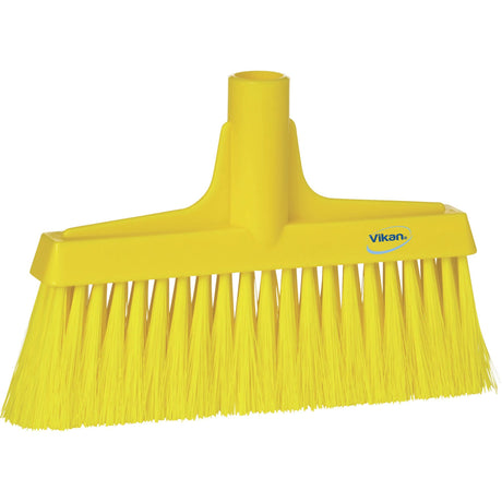 Upright Broom Head, Coarse/Fine Bristles, 10-1/4", Polyester, Yellow