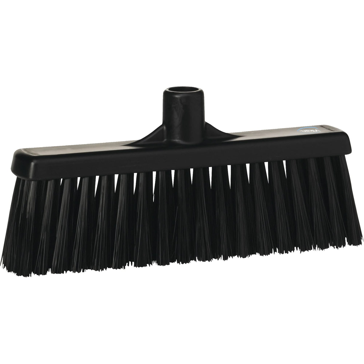 Upright Broom Head, Medium Bristles, 12", Polyester, Black