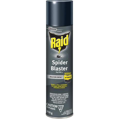 Raid® Spider Blaster Bug Killer Insecticide, 350 g, Aerosol Can, Solvent Base