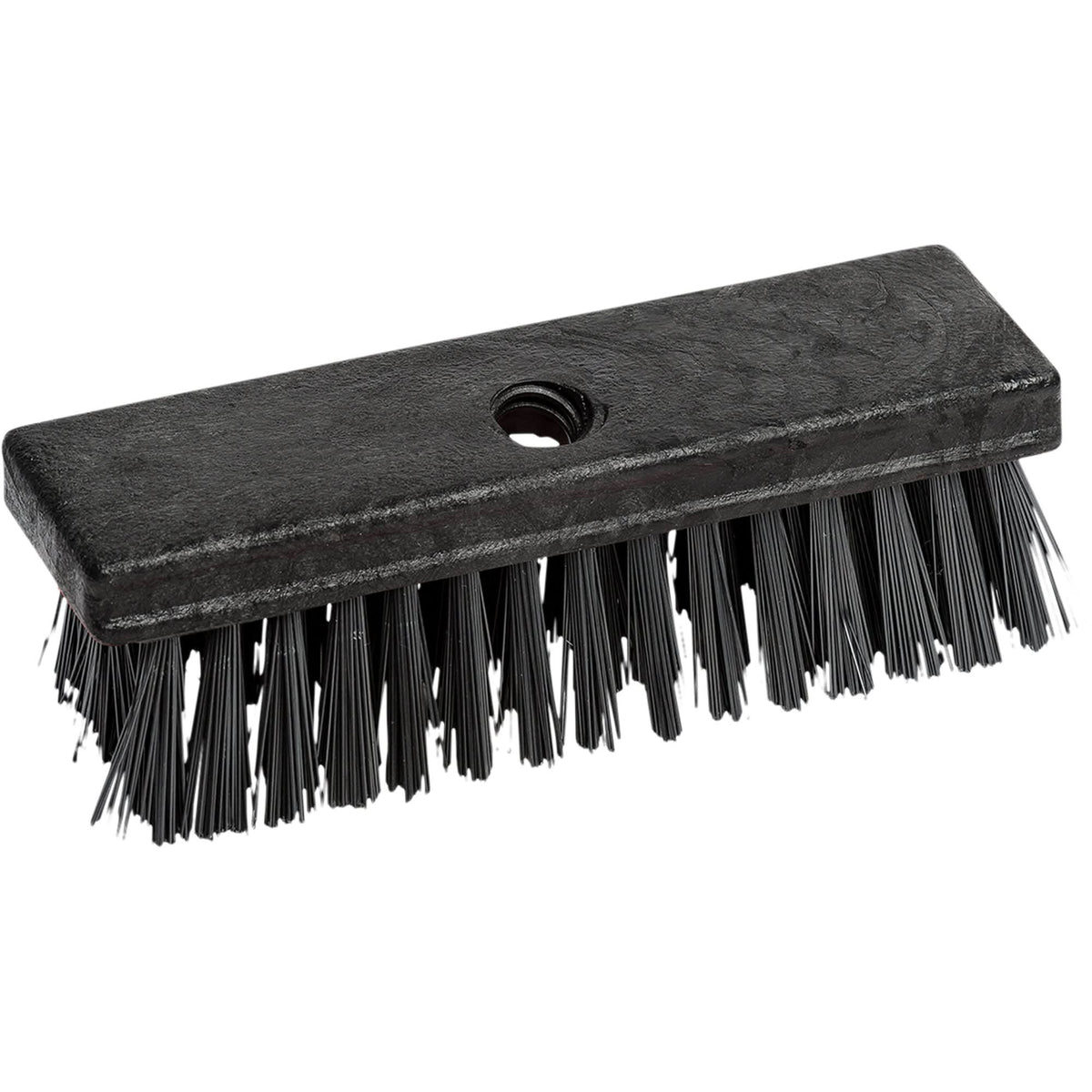 Utility Brush with Threaded Hole, 8" L, Synthetic Bristles, Black
