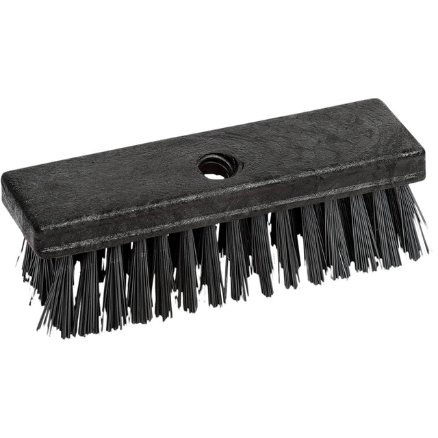 Utility Brush with Threaded Hole, 8" L, Synthetic Bristles, Black