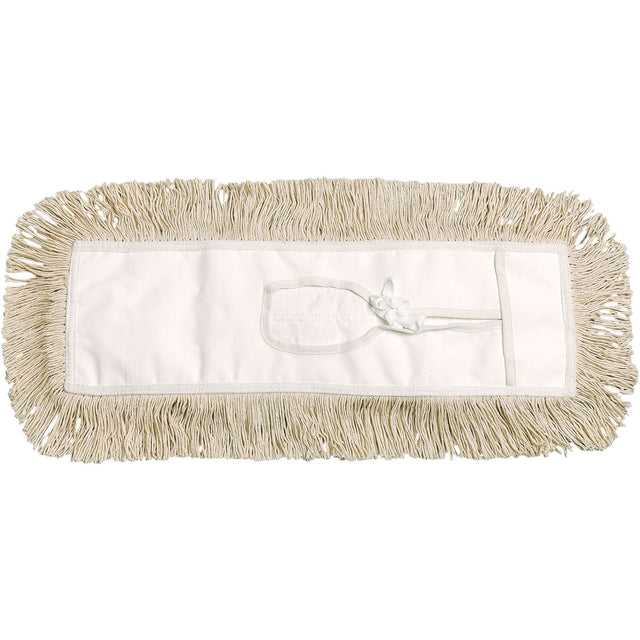 Dust Mop, Tie-On Style, Cotton, 18" L x 3-1/2" W