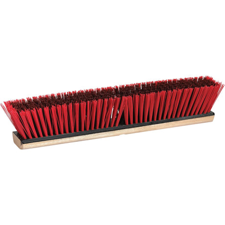 Garage Push Broom Head, 24", Stiff, Polystyrene Bristles