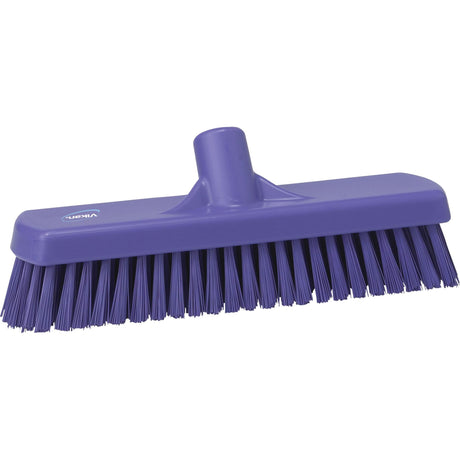 Deck & Wall Scrub Broom, Stiff Bristles, 12", Polyester, Purple