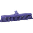 Small Particle Push Broom Head, Fine Bristles, 16-1/2", Polyester, Purple