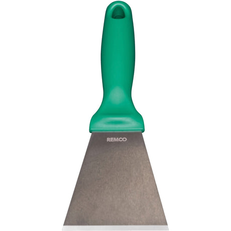 Large Stainless Steel Scraper, Green, 3" W x 9" L