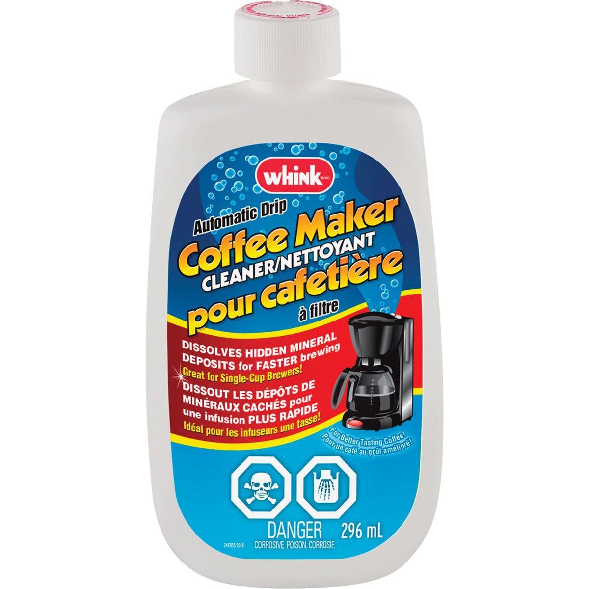 Whink® Automatic Drip Coffee Maker Cleaner, 296 ml, Bottle