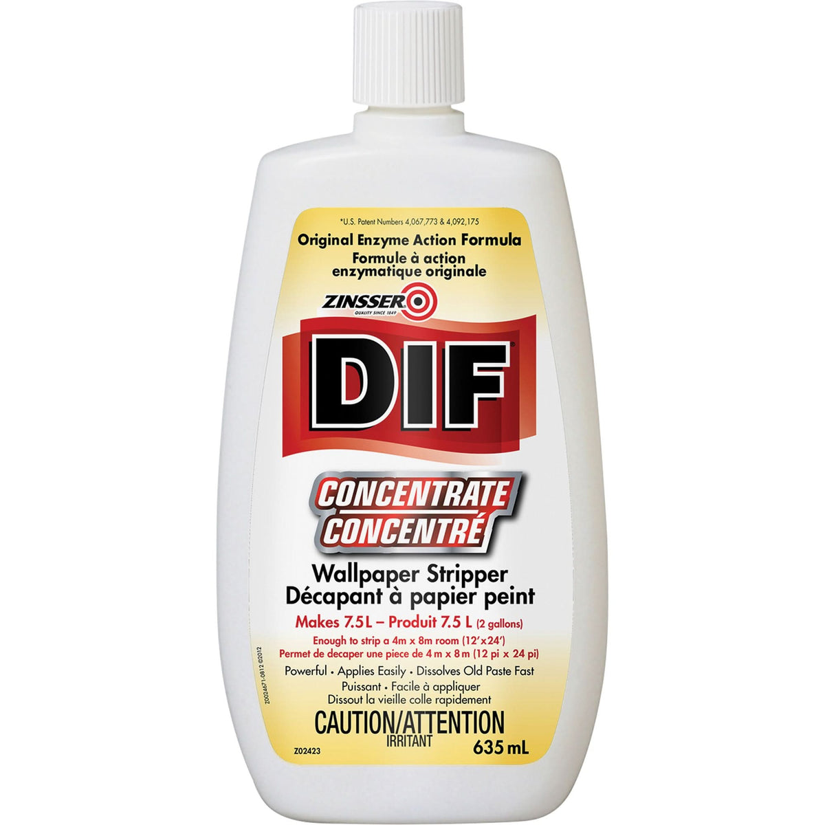 Zinsser® DIF® Liquid Concentrate Wallpaper Stripper, 635 ml, Bottle