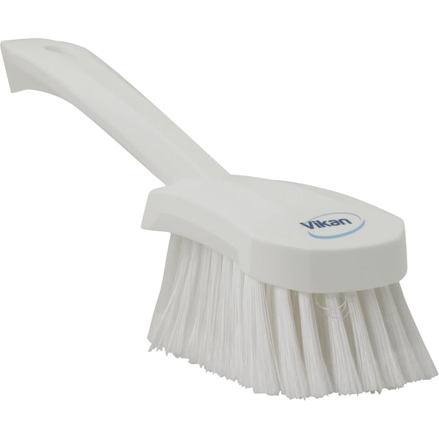Short-Handled Washing Churn Brush, Soft Bristles, 10" Long, White