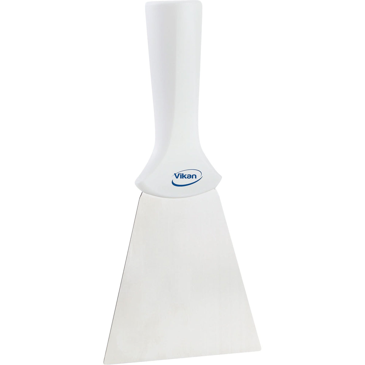 Handle-Mounted Stainless Steel Scraper, White, 4" W x 8" L