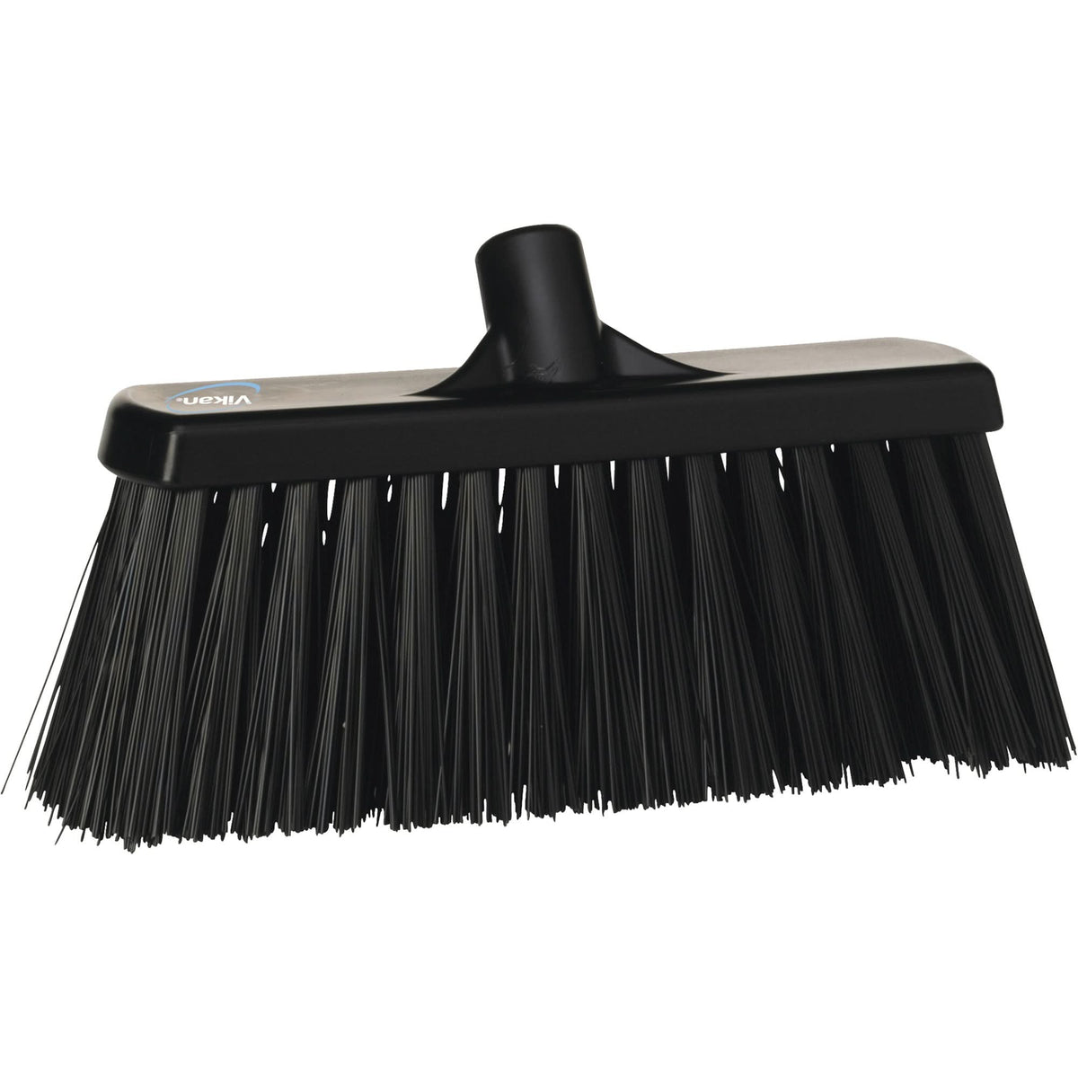 Heavy-Duty Push Broom, Stiff Bristles, 13", Polyester, Black